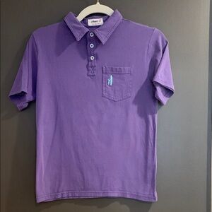 Johnnie-O  Purple Polo Shirt with Blue Logo size 8